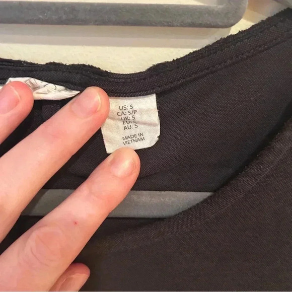 Sigrid Olsen Black Front Pockets T-Shirt Mini Short Sleeve Crewneck Dress Small - Picture 3 of 7